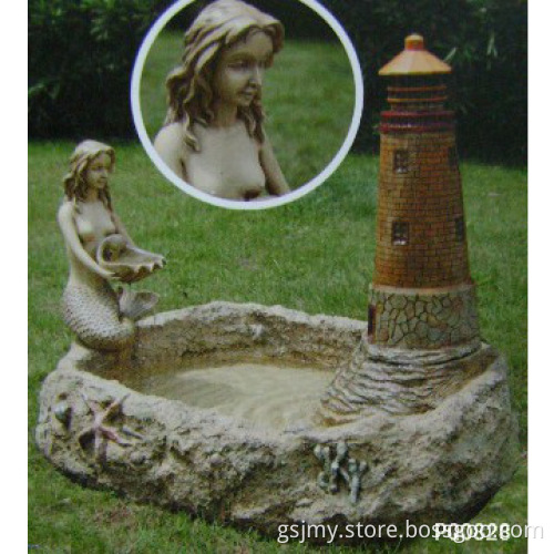 polyresin mermaid water fountain